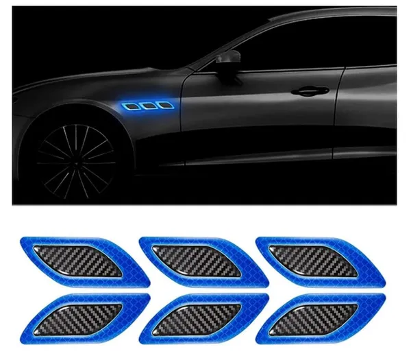 Carbonblack_Vinyl_Car_Reflective_Sticker_Pack_Of_6