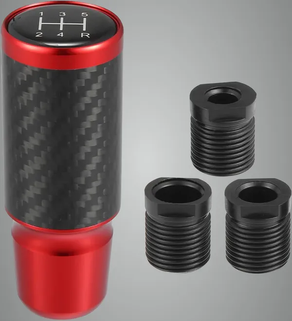 Red_Aluminium,_Carbon_Fibre_Gear_Shift_Knob_Pack_Of_3