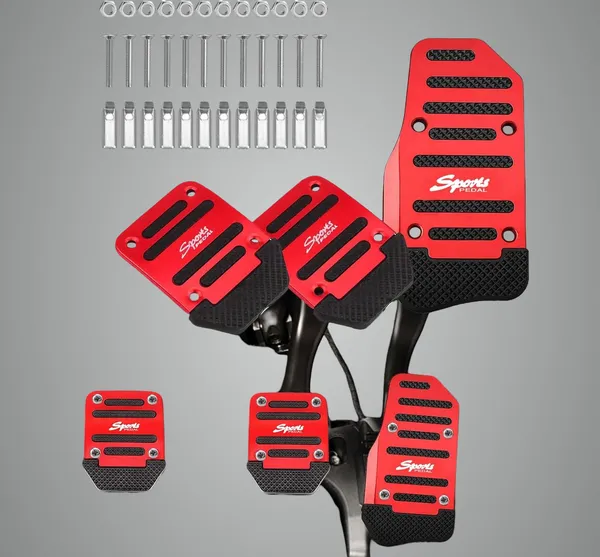 Red_Abs_Plastic,_Plastic,_Metal_Car_Pedal_Cover