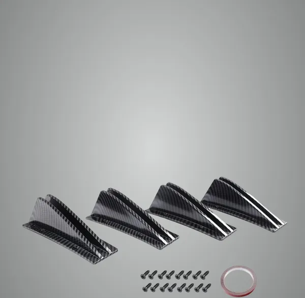 Carbonfiberblack_Abs_Plastic,_Carbon_Fibre_Rear_Bumper_Diffuser_Pack_Of_4