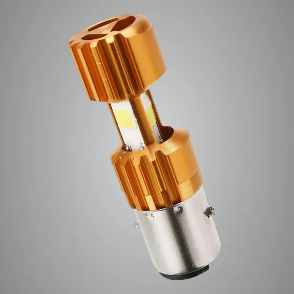White_Aluminium_Motorcycle_Headlight_Bulb_Pack_Of_3