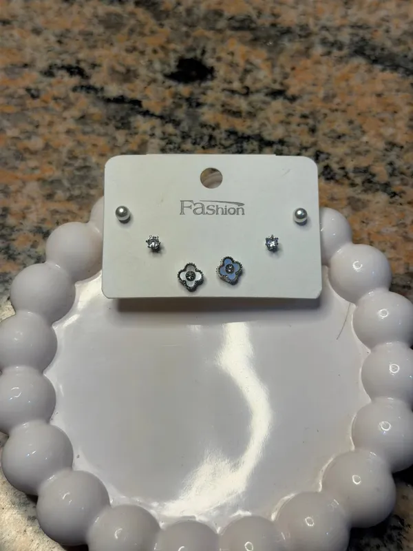 White_Alloy_Beads_Earrings_Set_For_Women