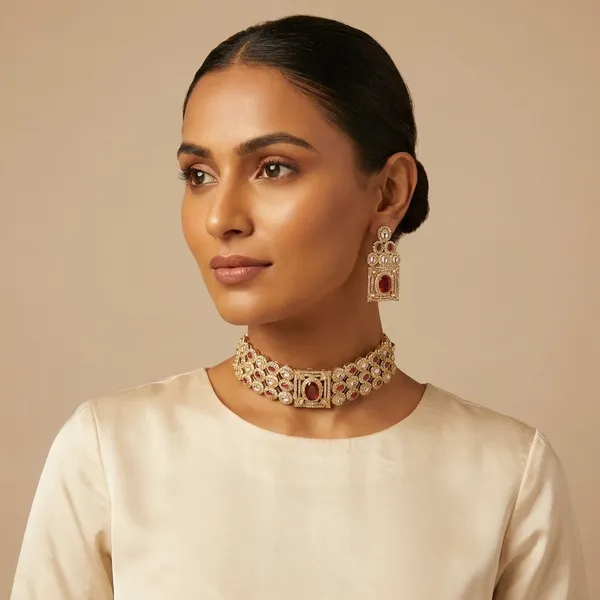 Gold_Alloy_Stone_Choker_Necklace_Set_For_Women