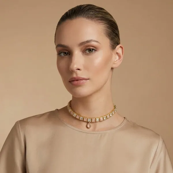 Gold_Alloy_Stone_Crystal_Choker_Necklace_Set_For_Women