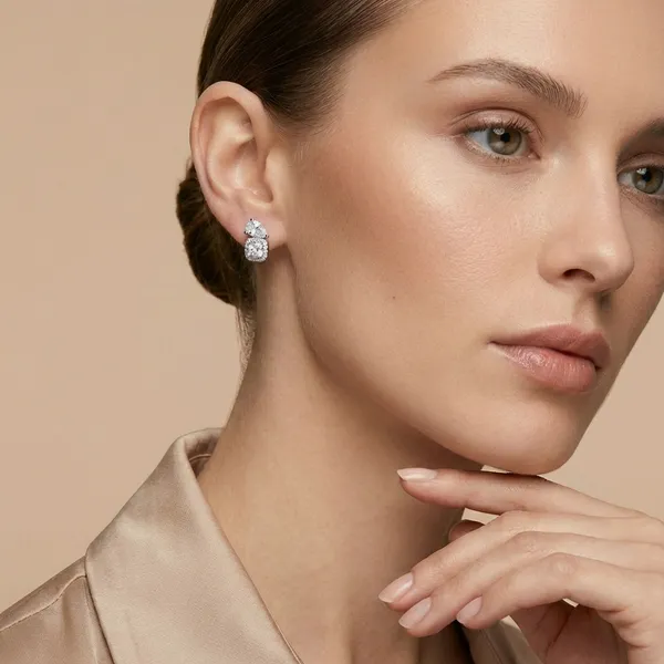 White_Beads_Alloy_Earrings_Set_For_Women