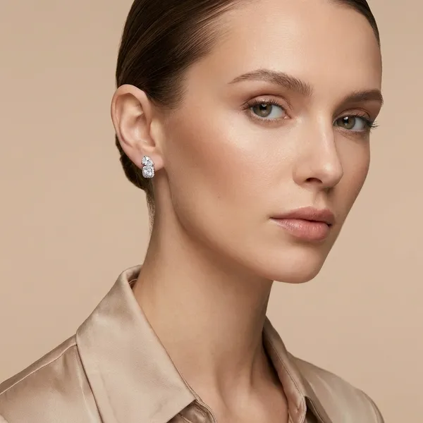 White_Beads_Alloy_Earrings_Set_For_Women