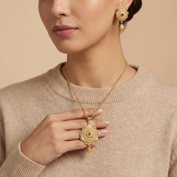 Gold_Alloy_Stone_Pendant_Necklace_Set_For_Women