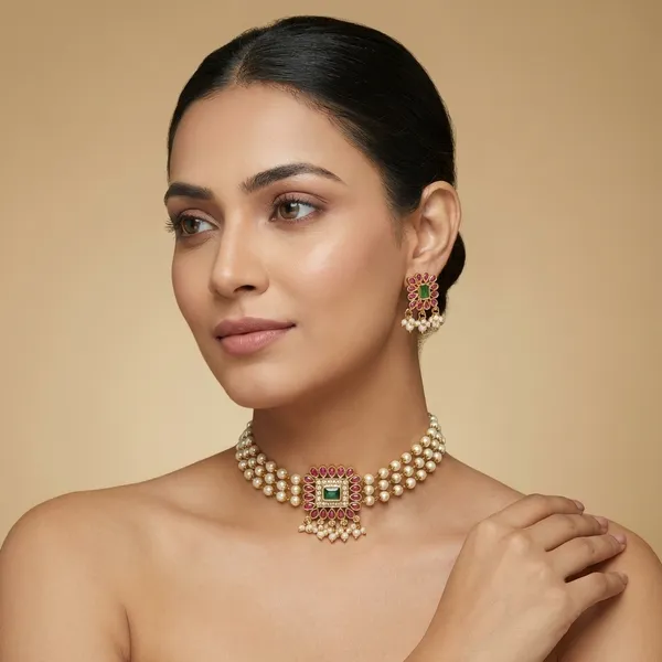 Gold_And_Purple_Alloy_Kundan_Pearl_Maang_Tikka_For_Women