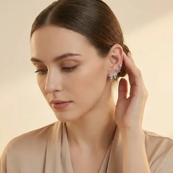 White_Alloy_Rhinestone_Stud_Earrings_Set_For_Women