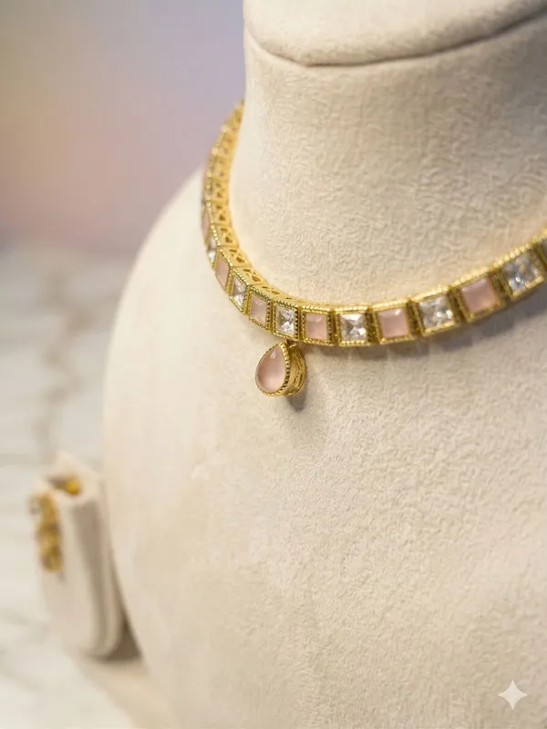 Gold_Alloy_Stone_Crystal_Choker_Necklace_Set_For_Women
