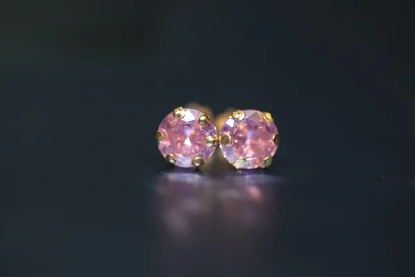 Pink_Gold_Plated_Stud_Earrings_For_Women