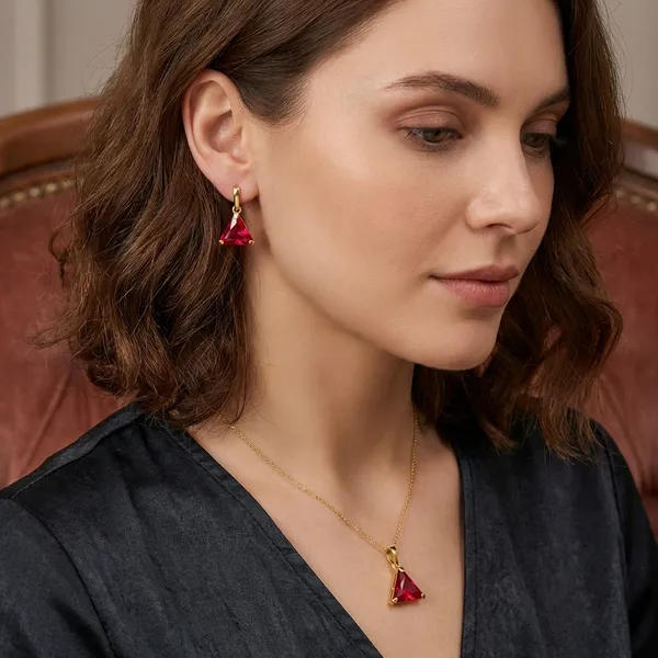 Red_Gold_Plated_Pendant_And_Earring_Set_For_Women