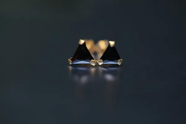 Black_Gold_Plated_Stud_Earrings_For_Women