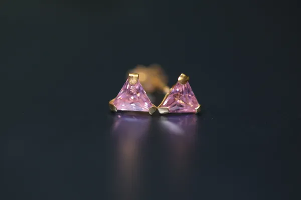 Pink_Gold_Plated_Stud_Earrings_For_Women