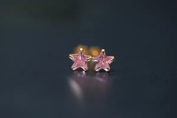 Pink_Gold_Plated_Stud_Earrings_For_Women