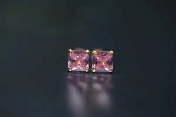 Pink_Gold_Plated_Stud_Earrings_For_Women