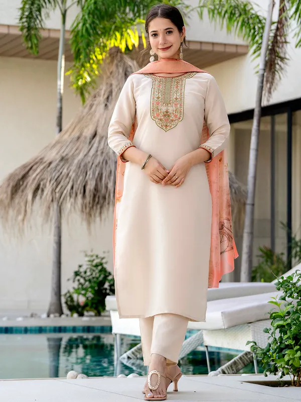Multicolour_Rayon_Kurti_With_Pant_And_Dupatta_Set_For_Women