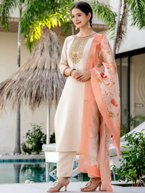 Multicolour_Rayon_Kurti_With_Pant_And_Dupatta_Set_For_Women