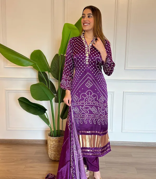 Blue_Viscose_Kurti_With_Pant_And_Dupatta_Set_For_Women