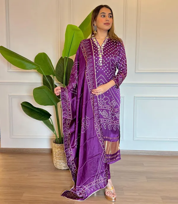 Blue_Viscose_Kurti_With_Pant_And_Dupatta_Set_For_Women