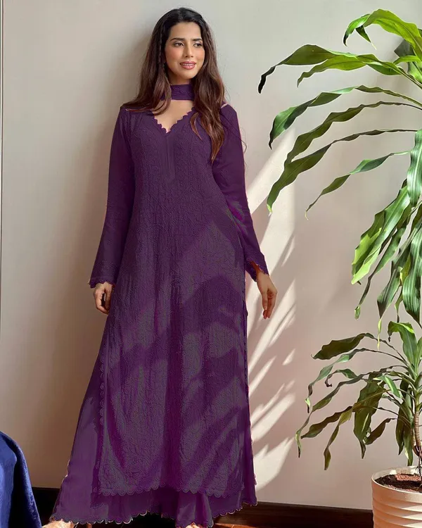 Purple_Fox_Georgette_Fabric_Chikankari_Kurti_For_Women