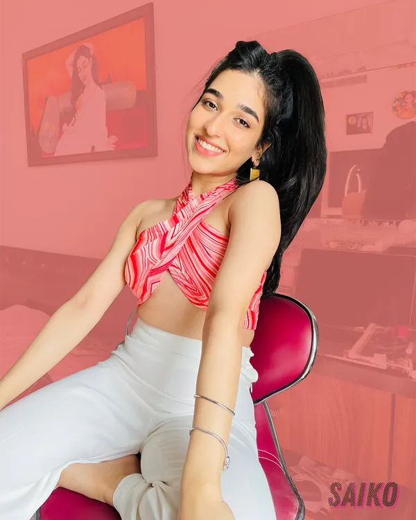Motion_Through_Red_Halter_Top