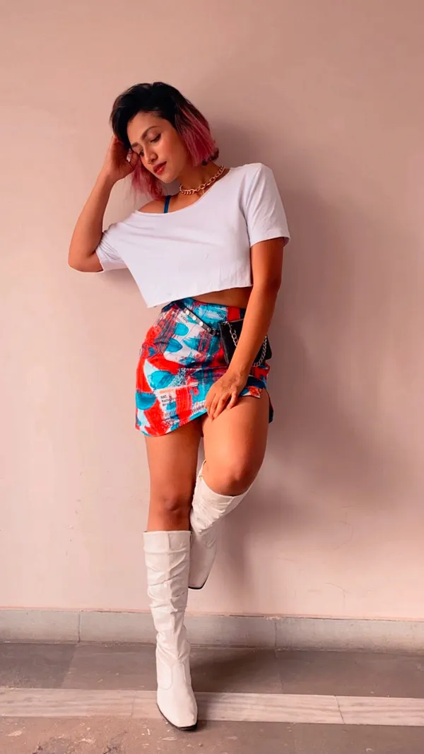 Newspaper_Red_Blue_Ink_Skirt