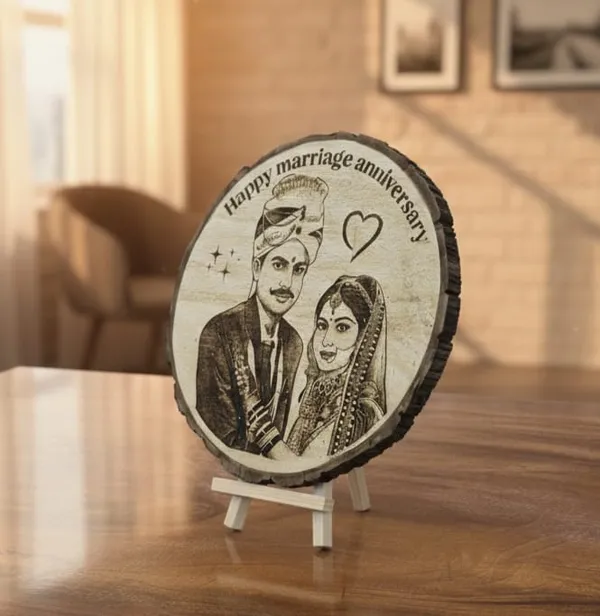 Personalized_Marriage_Anniversary_Photo_Engraved_Wooden_Slice_With_Stand