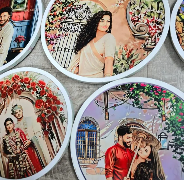 Customized_Portrait_Plate_With_Floral_Garden_Design