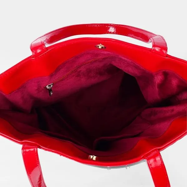 Cherry_Red_Pu_Leather_Laptop_Tote_Bag_For_Women