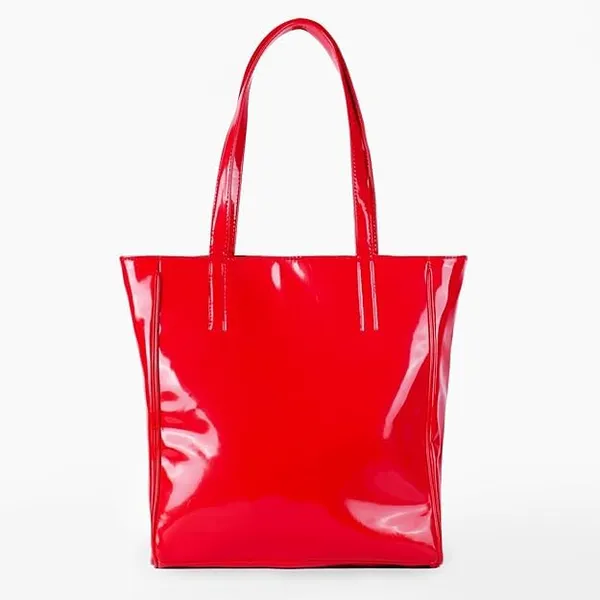 Cherry_Red_Pu_Leather_Laptop_Tote_Bag_For_Women