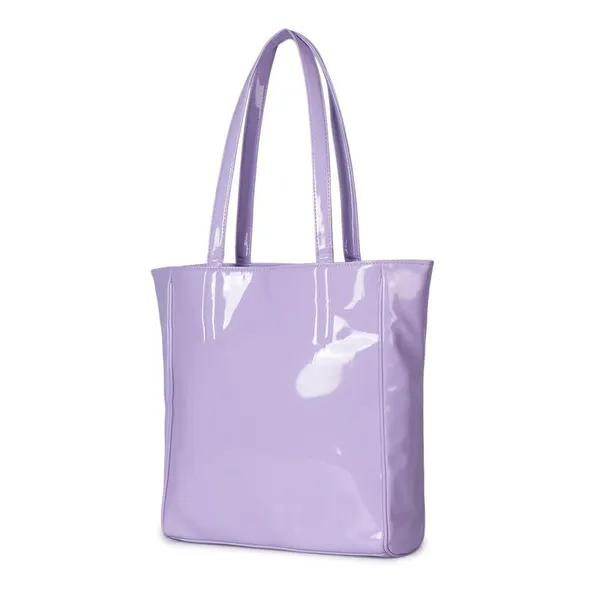 Lavender_Pu_Leather_Laptop_Tote_Bag_For_Women