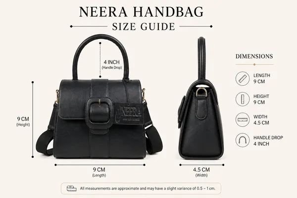 NEERA_Women's_Premium_Structured_Top_Handle_Handbag_|_PU_Leather_Satchel_Purse_with_Adjustable_Sling_Strap_|_Magnetic_Closure_|_Office,_Casual,_Party_&_Daily_Use