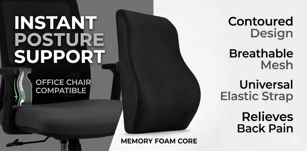 NEERA_Foam_Car_Backrest_Cushion_for_Lumbar_Support_&_Back_Pain_Relief_While_Driving_|_Orthopedic_Car_Seat_Cushion_for_Comfortable_Long_Rides_|_Complete_Spine_Alignment_|_Extra_Leg-Room_Design_|_Black