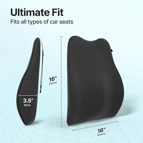 NEERA_Foam_Car_Backrest_Cushion_for_Lumbar_Support_&_Back_Pain_Relief_While_Driving_|_Orthopedic_Car_Seat_Cushion_for_Comfortable_Long_Rides_|_Complete_Spine_Alignment_|_Extra_Leg-Room_Design_|_Black