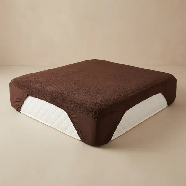 Brown_Terry_Cotton_Tpu_Waterproof_Layer_Bedsheet_For_Adults
