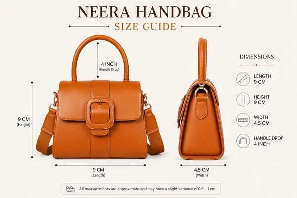 NEERA_Women's_Premium_Structured_Top_Handle_Handbag_|_PU_Leather_Satchel_Purse_with_Adjustable_Sling_Strap_|_Magnetic_Closure_|_Office,_Casual,_Party_&_Daily_Use