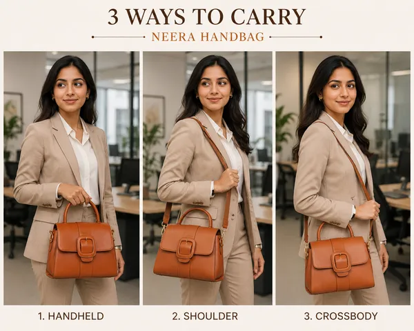 NEERA_Women's_Premium_Structured_Top_Handle_Handbag_|_PU_Leather_Satchel_Purse_with_Adjustable_Sling_Strap_|_Magnetic_Closure_|_Office,_Casual,_Party_&_Daily_Use