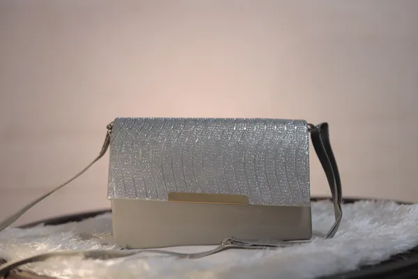 Silver_And_Cream_Two-Tone_Shoulder_Bag_With_Textured_Flap._Buy_1_Get_1_Free_Colour_May_Be_Varey