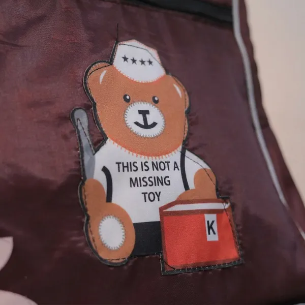 Brown_Floral_Print_Travel_Duffle_Bag_With_Bear_Design.Buy_1_Get_1_Free_Colour_May_Be_Varey