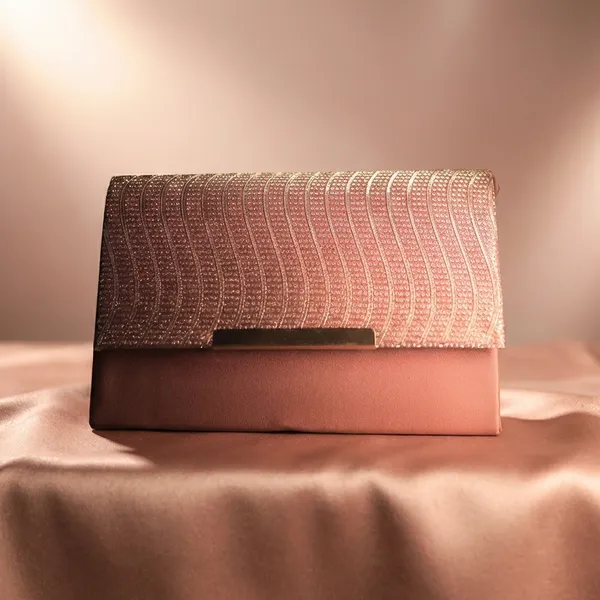 Elegant_Pink_Textured_Clutch_With_Woven_Flap_Design._Buy_1_Get_1_Free_Colour_May_Be_Varey
