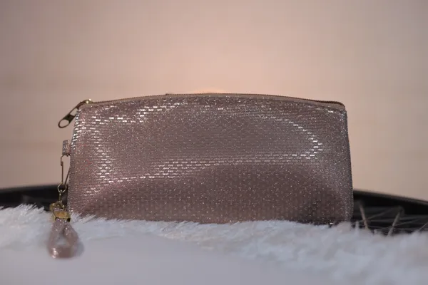 Elegant_Metallic_Mesh_Cosmetic_Pouch_With_Charm_Buy_1_Get_1_Free_Colour_May_Be_Varey