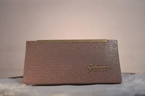 Sparkling_Champagne_Rose_Gold_Clutch_Purse_With_Metal_Frame.Buy_1_Get_1_Free_Colour_May_Be_Varey