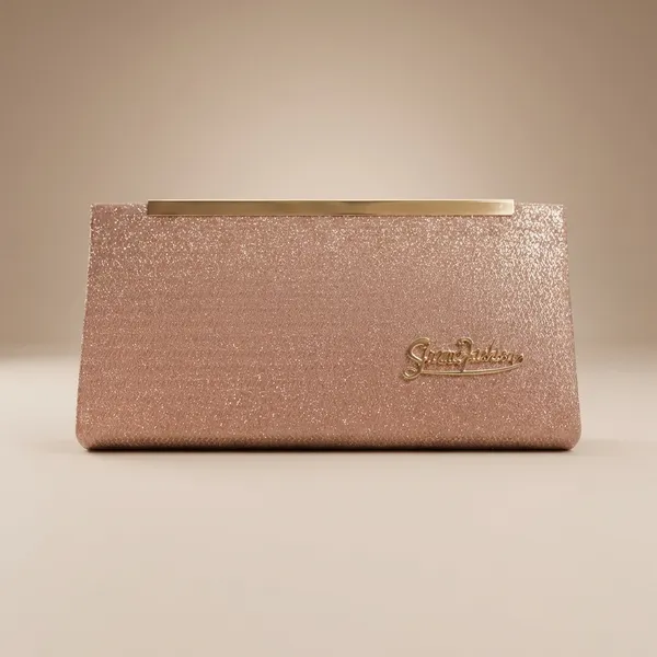 Sparkling_Champagne_Rose_Gold_Clutch_Purse_With_Metal_Frame.Buy_1_Get_1_Free_Colour_May_Be_Varey