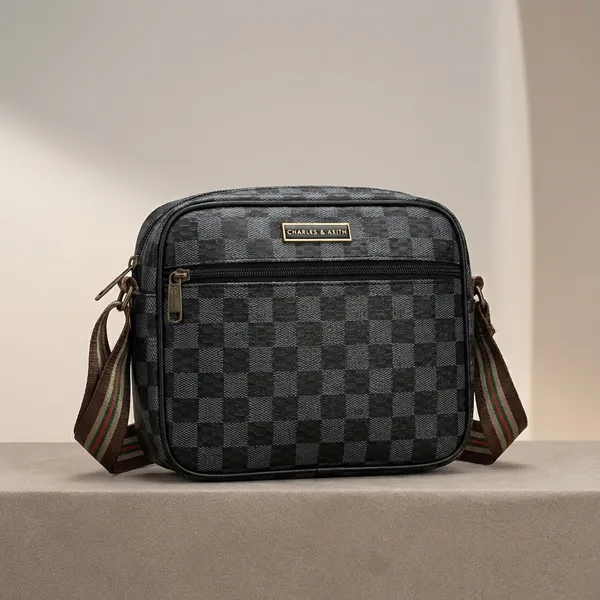 Checkered_Crossbody_Sling_Bag_With_Adjustable_Strap._Buy_1_Get_1_Free_Colour_May_Be_Varey