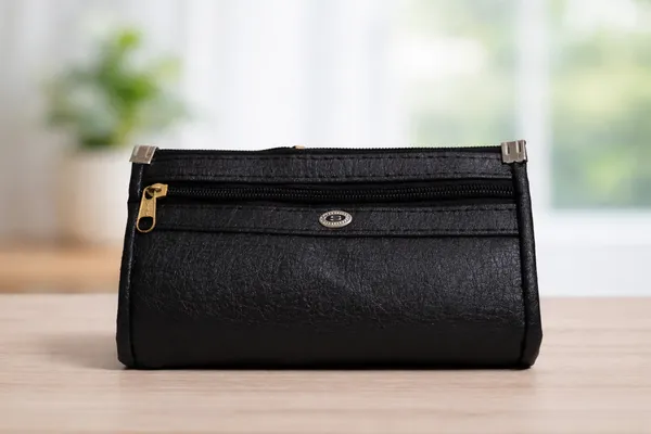 Elegant_Black_Textured_Clutch_Wallet_With_Zipper._Buy_1_Get_1_Free_Colour_May_Be_Varey