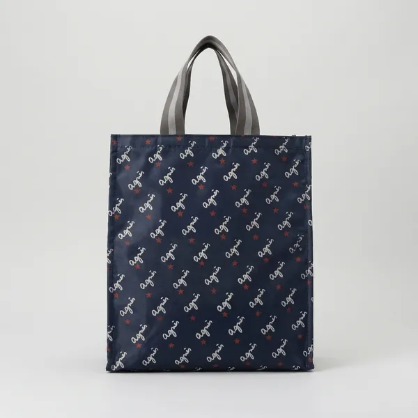 Agnes_B._Branded_All-Over_Print_Tote_Bag_Ã¢Â‚¬Â€Œ_Black_With_Heart_Logo_Pattern._Buy_1_Get_1_Free_Colour_May_Be_Varey