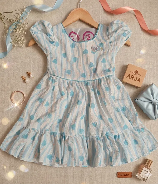 Blue_Polka_Dot_Cotton_Dress_For_Girls