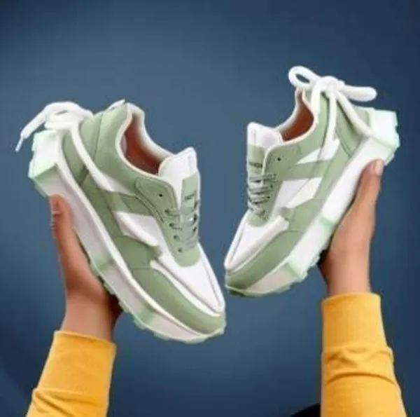 White_Mint_Green_Chunky_Platform_Sneakers_For_Men