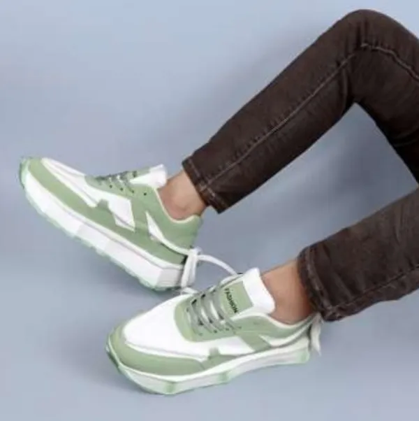White_Mint_Green_Chunky_Platform_Sneakers_For_Men